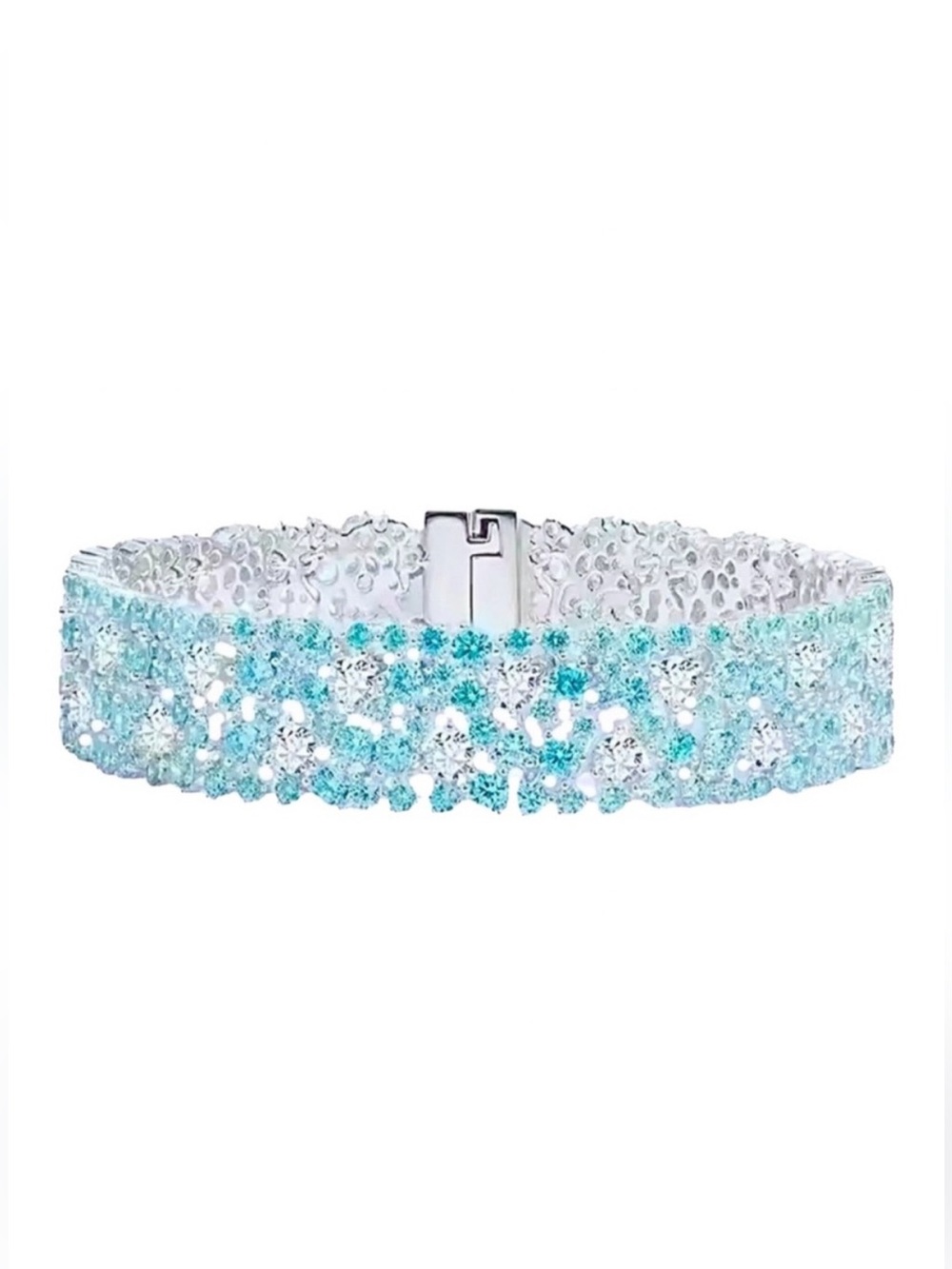 APM Monaco Lagoon Blue Pavé Bracelet